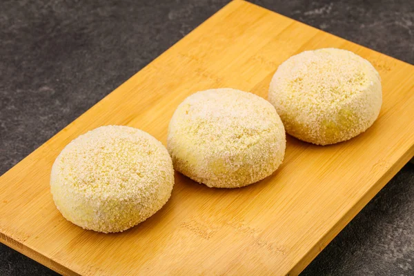 Raw Potato Zrazy Stuffed Potato Cutlet Cooking — Stock Photo, Image