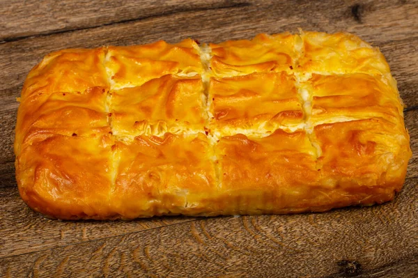 Georgian Traditional Achma Pie Cheese — Stock Photo, Image