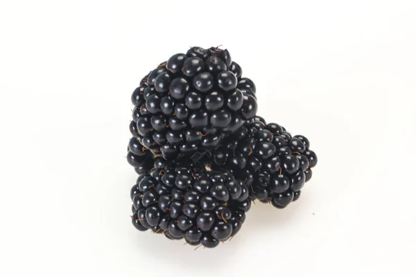 Sweet Tasty Ripe Blackberry Heap Leaf — Stock Photo, Image