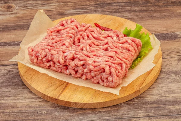 ミンチ肉 豚肉と牛肉 料理のために — ストック写真