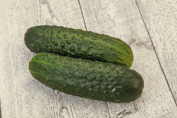 Green Fresh Two Cucumbers Background — Stock Photo, Image