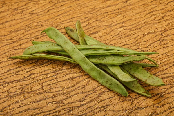 Veganistische Keuken Groene Bonenhoop Koken — Stockfoto