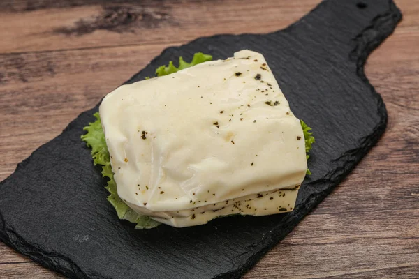 Řecký Sýr Halloumi Mátou Grilování — Stock fotografie