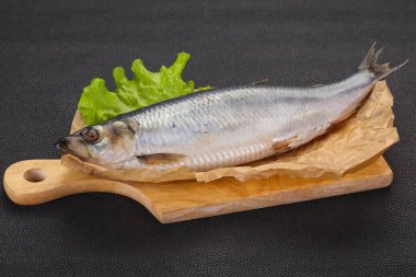 Tuzlu ringa balığı yenmeye hazır.