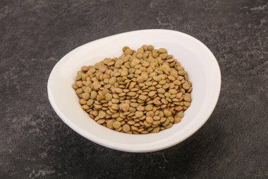 Vejetaryen mutfağı - Kuru mercimek yığını izole edildi