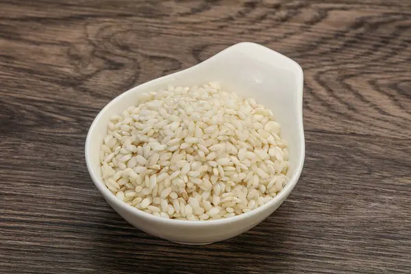 Arroz Arborio Italiano Cru Para Risotto — Fotografia de Stock