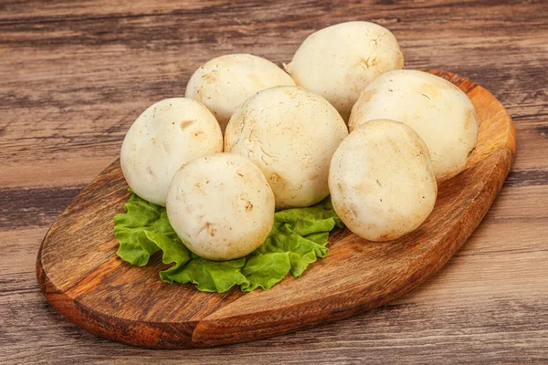 Raw Champignons Board Ready Cooking — Stock Photo, Image