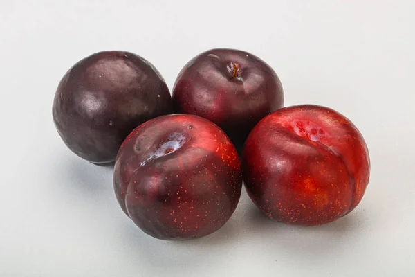 Ripe Sweet Tasty Plum Fruit Heap — Stock Photo, Image