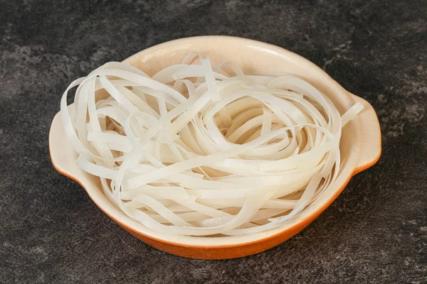 Fideos Arroz Cocidos Listos Para Cocinar —  Fotos de Stock