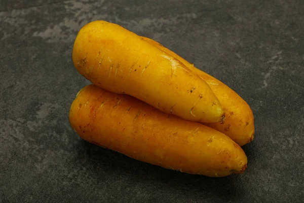 Comida Vegana Natural Zanahoria Amarilla Cruda — Foto de Stock