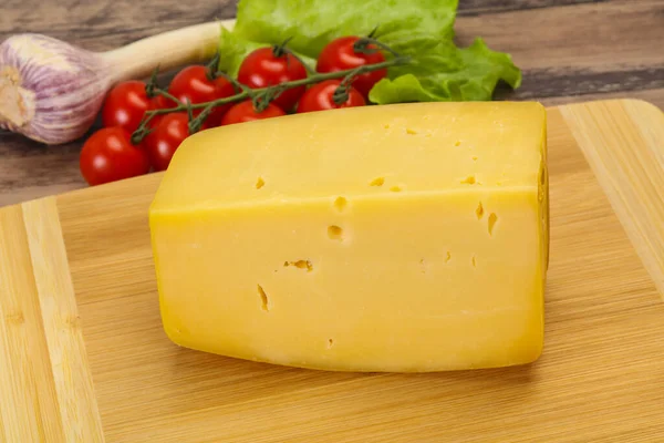 Swiss Hard Giallo Gustoso Mattone Formaggio — Foto Stock