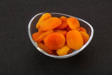 Tatlı, sarı, kurutulmuş kayısı yığını