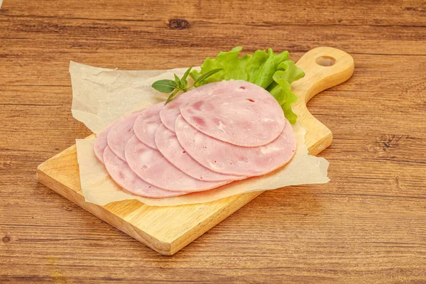 Lanche Carne Porco Presunto Deslizado Bordo — Fotografia de Stock