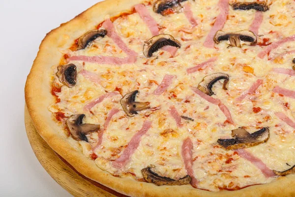 Итальянская Пицца Ветчиной Сыром Грибами — стоковое фото