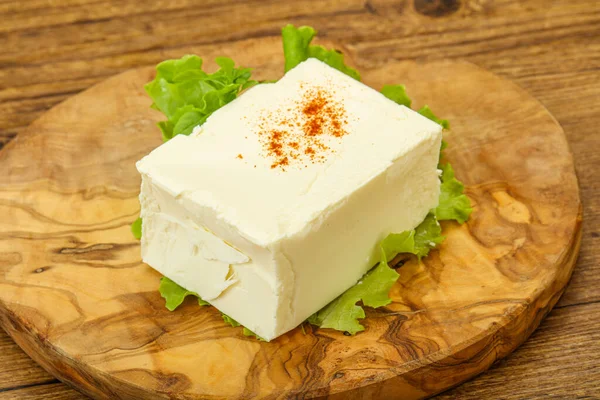 Görög Hagyományos Lágy Feta Tejsajt — Stock Fotó