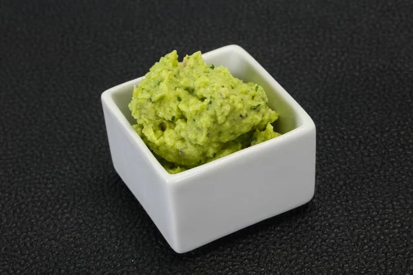 Saus Guacamole Alpukat Pedas Dengan Cabai — Stok Foto