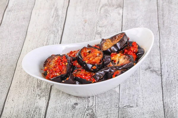 Roasted Eggplant Chili Pepper Seasoning — Stock Photo, Image