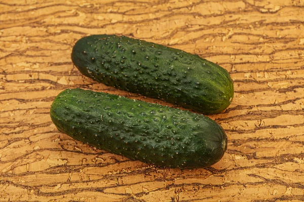 Green Fresh Two Cucumbers Background — Stock Photo, Image