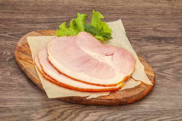 Pancia Maiale Affettata Spuntino Bordo — Foto Stock