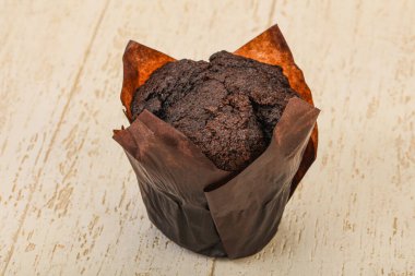 Lezzetli tatlı çikolatalı kek aperatifi.