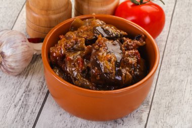 Eggpant snack - imam bayaldy domates ve biber ile