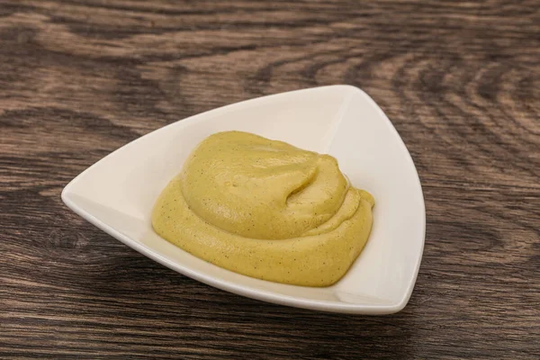 Dijon Senf Dip Sauce Der Schüssel — Stockfoto