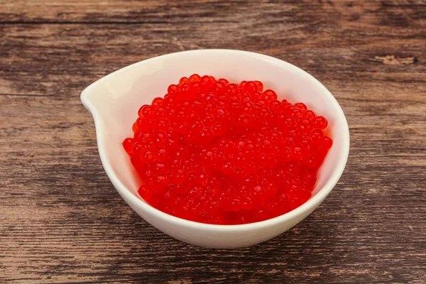 Luxuoso Caviar Salmão Vermelho Tigela — Fotografia de Stock