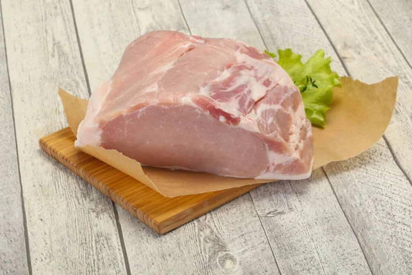 Rohes Stück Schweinefleisch Zum Kochen Bereit — Stockfoto