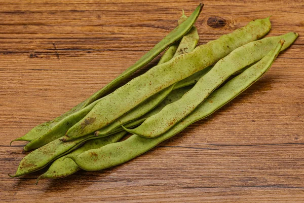 Veganistische Keuken Groene Bonenhoop Koken — Stockfoto