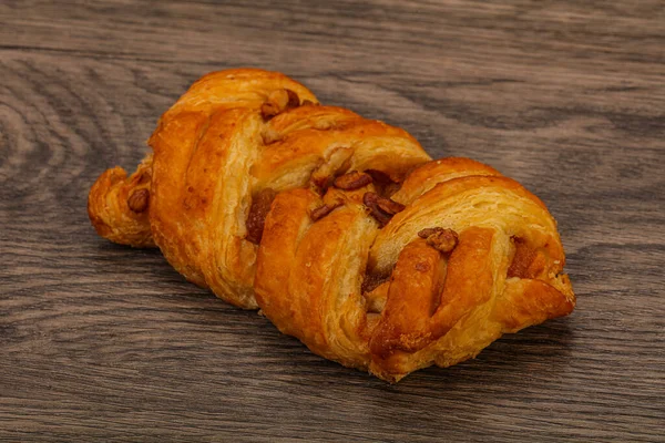 Pecan Nut Sweet Pie Dessert Bakery — Stock Photo, Image