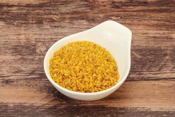 Vegetarische Keuken Droge Bulgur Voor Het Koken Kom — Stockfoto