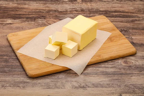 Dairy Natural Yellow Butter Piece Board — Stock Photo, Image