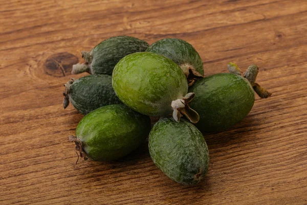 Fruta Tropical Verde Dulce Orgánica Feijoa —  Fotos de Stock