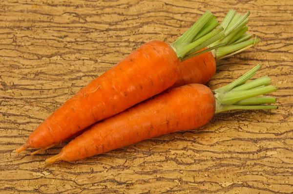 Three Young Fresh Ripe Carrots — Stock Photo, Image