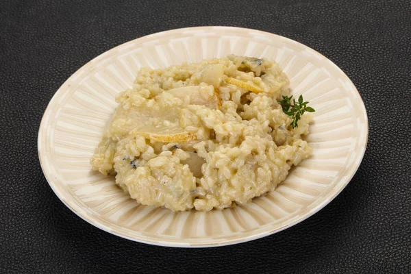 Risotto Com Pêra Queijo Gorgonzola — Fotografia de Stock