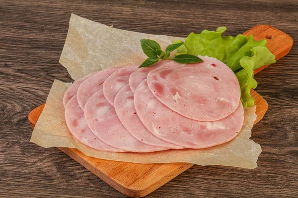 Slised Ham Pork Snack Board — Stock Photo, Image