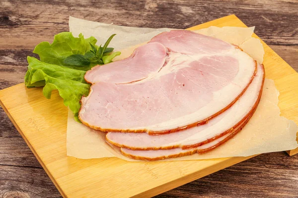 Pancia Maiale Affettata Spuntino Bordo — Foto Stock