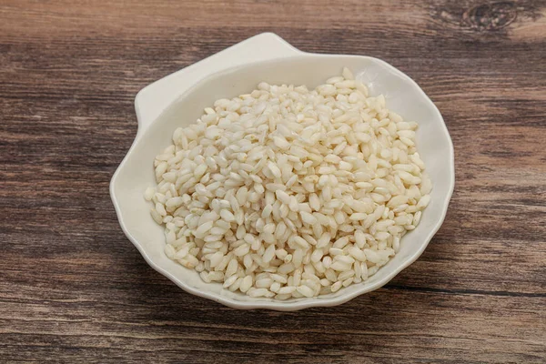 Arroz Arborio Italiano Cru Para Risotto — Fotografia de Stock