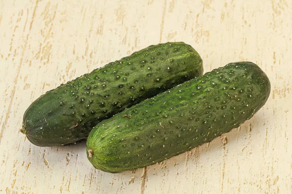 Green Fresh Two Cucumbers Background — Stock Photo, Image