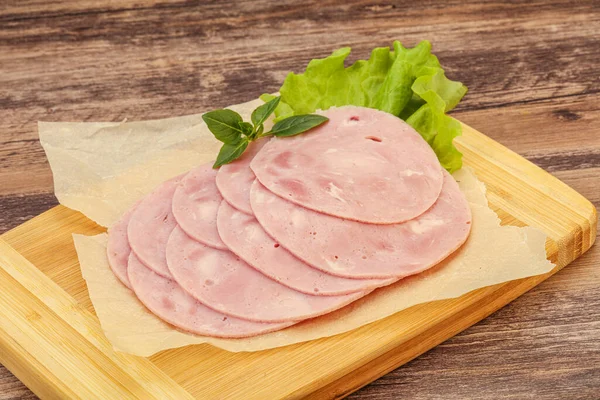 Aufgeschnittener Schweinefleisch Snack Über Bord — Stockfoto