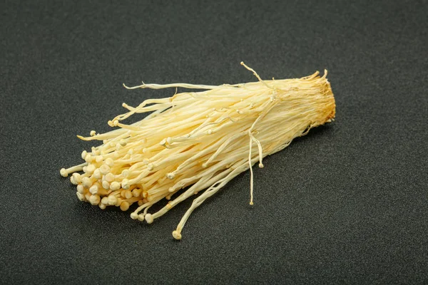 Superfood Raw Enoki Champignons Aziatische Keuken — Stockfoto