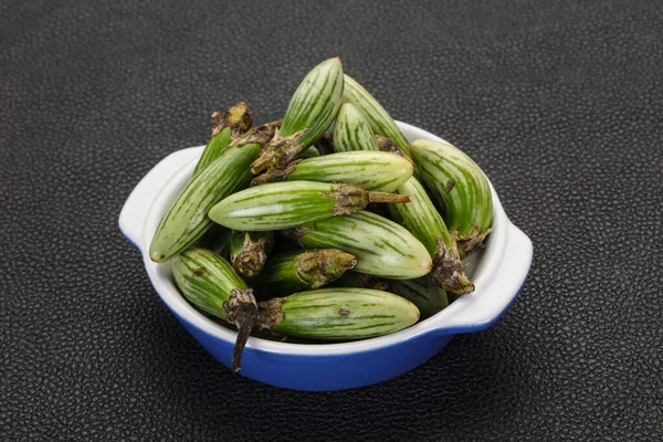 Green Asian Eggplant Bowl — Stock Photo, Image