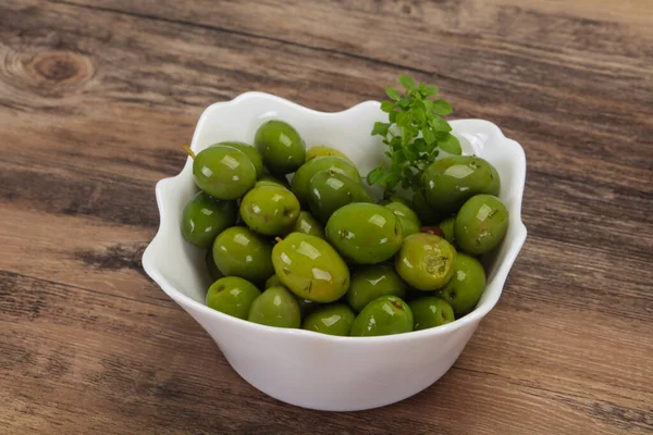 Salamura edilmiş yeşil Campo Kavanozda gerçek zeytin