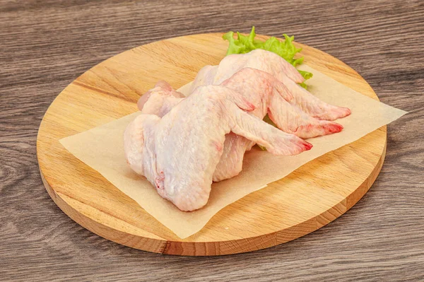 Surowe Skrzydełka Kurczaka Gotowe Gotowania — Zdjęcie stockowe