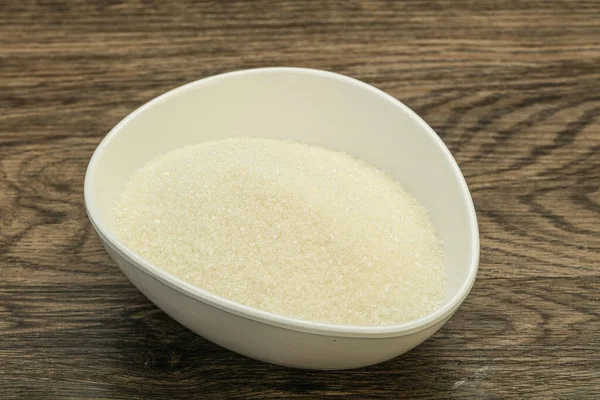 Biały Cukier Słodki Misce — Zdjęcie stockowe
