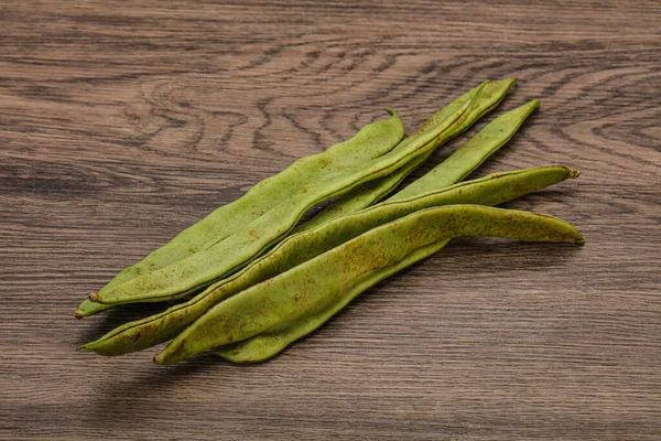 Veganistische Keuken Groene Bonenhoop Koken — Stockfoto