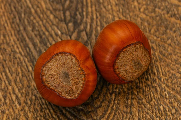 Due Maturi Gustosi Integrali Nocciola Nocciola — Foto Stock