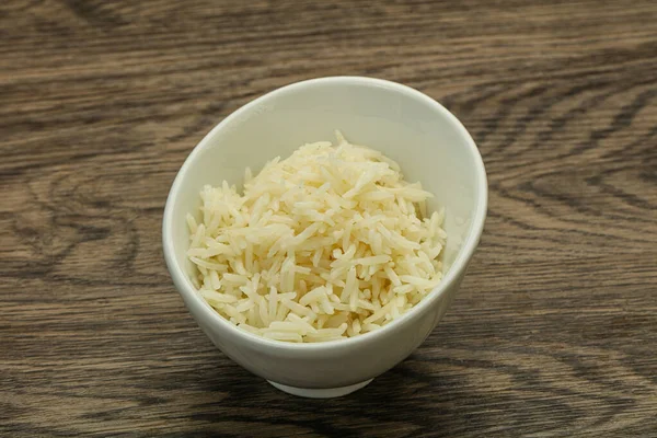 Gestoomde Indiase Basmati Rijst Kom — Stockfoto