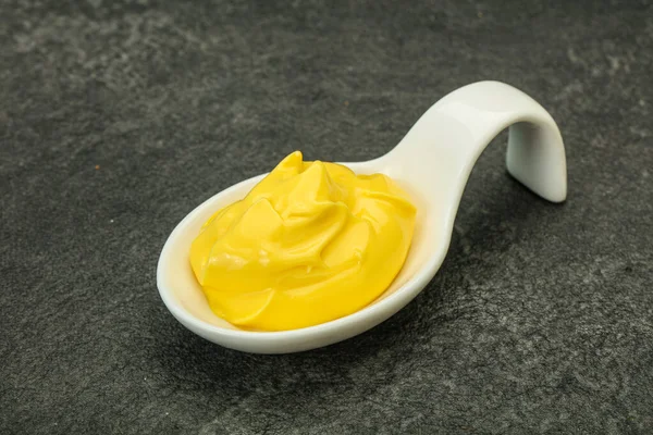 Natürliche Leckere Käsesauce Der Schüssel — Stockfoto