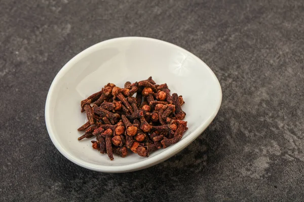 Aroma Cuisine Dry Clove Seeds Bowl — Stock Photo, Image